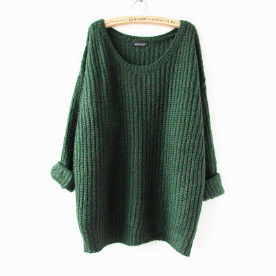 Damen Grobstrickpullover Weit Schnitt Maschenstruktur