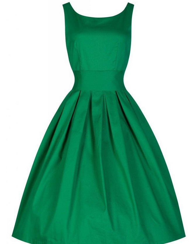 Damen Cocktailkleid Tailliert Schwingender Rock