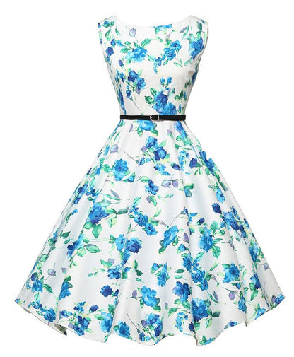 Damen Midi-Kleid Floralmuster Tailliert Norvielle - Norvielle