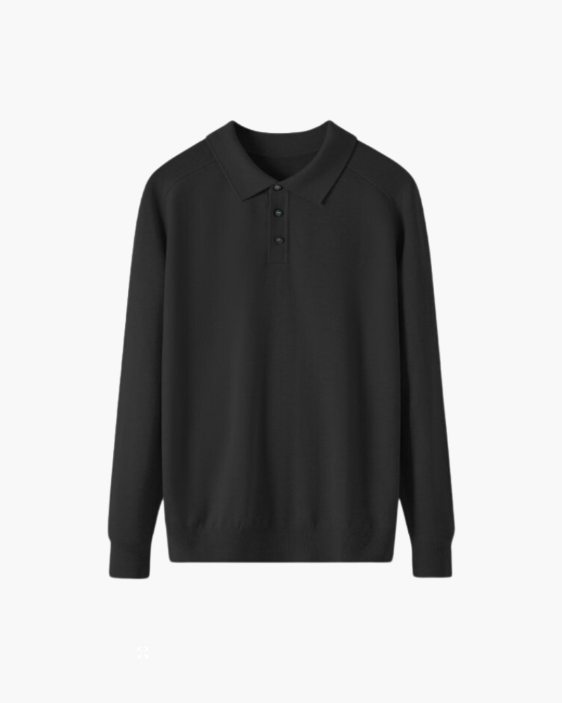 Herren Outfit Langärmliges Polohemd Hose Wildleder Loafer