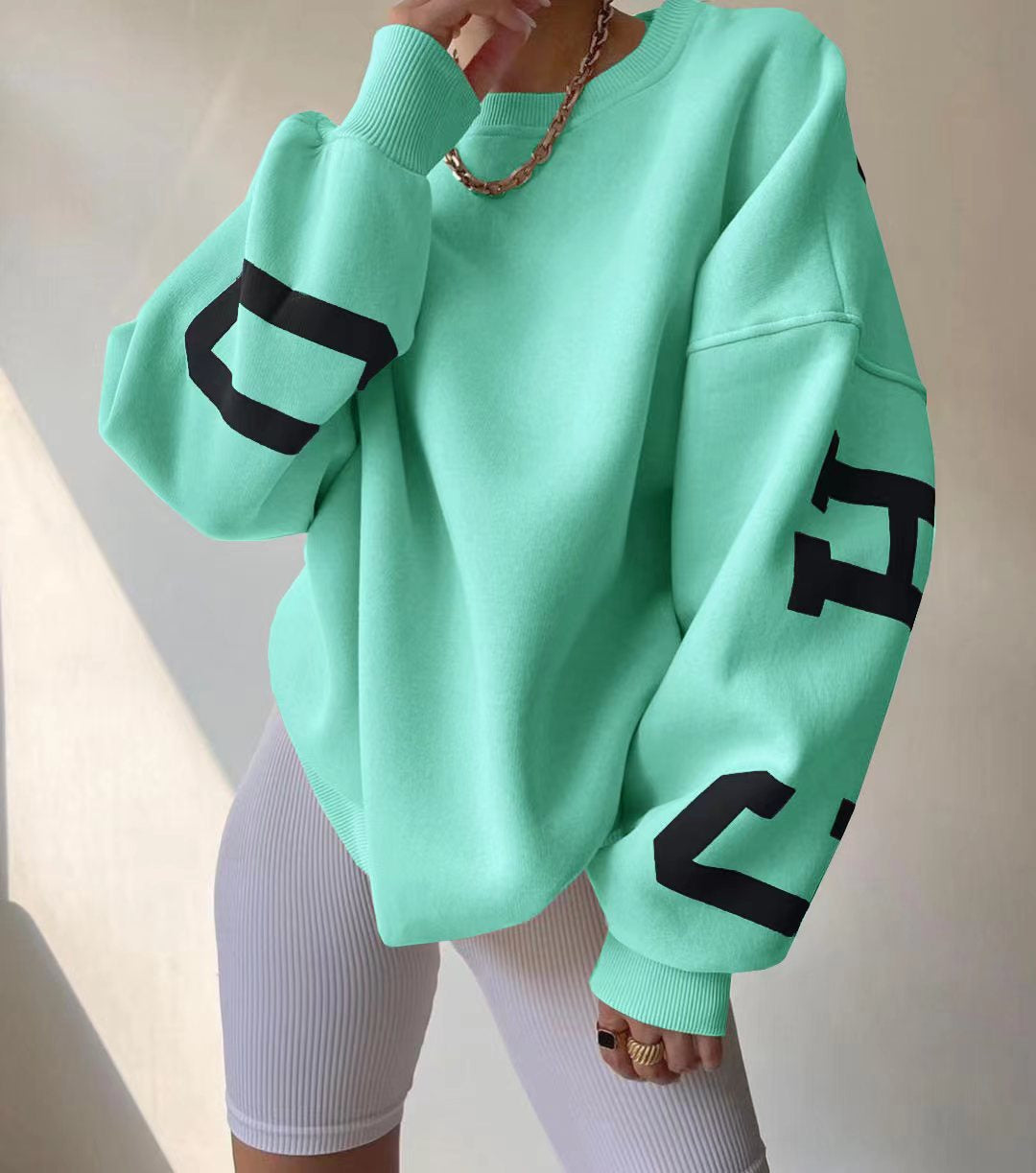 Damen Pullover Weite Passform Gleichmäßige Silhouette
