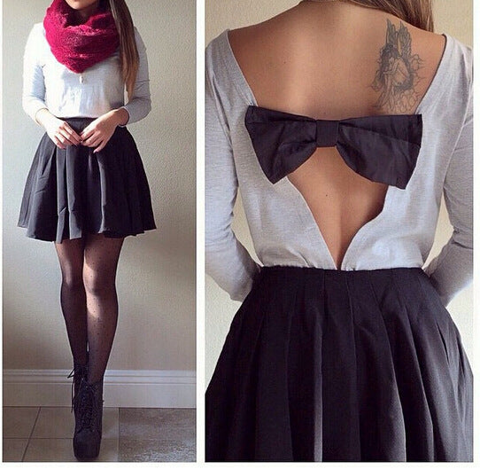 Damen Kleid mit Rückenelement und schwingendem Rock Norvielle - Norvielle