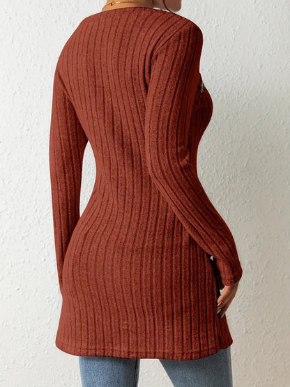 Norvielle Damen Gerippter Pullover
