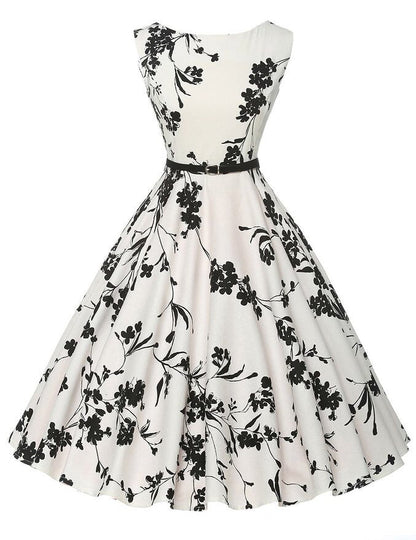 Damen Midi-Kleid Florales Muster Tailliert Norvielle - Norvielle