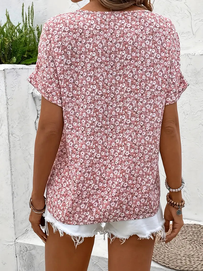 Damen Bluse Floralmuster Sommerprint