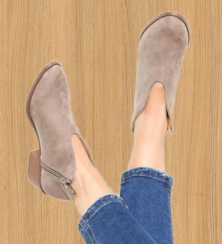 Damen Stiefeletten V-Ausschnitt