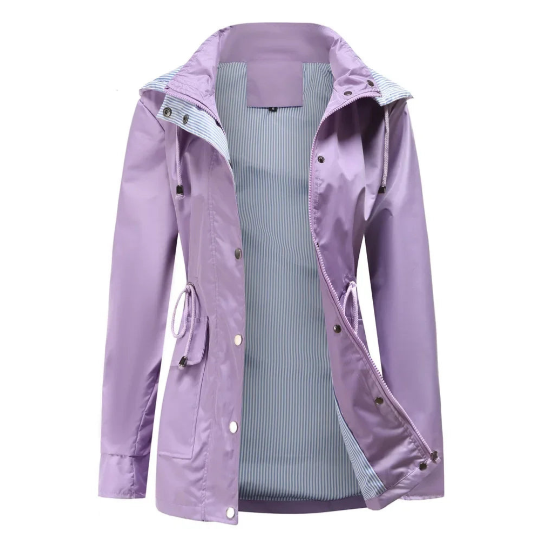 Damen Übergangsjacke mit Kapuze und Taillenzug
