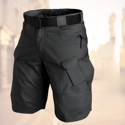 Herren Cargo Shorts Gürtel Reißverschluss Beutel