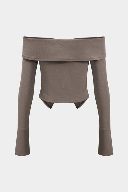 Damen Off-Shoulder Set Minirock Elegantes