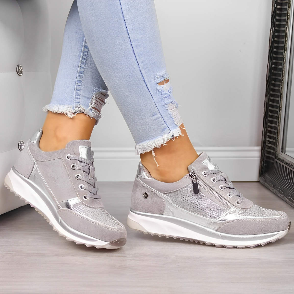 Herren Sneaker Mit Reißverschluss