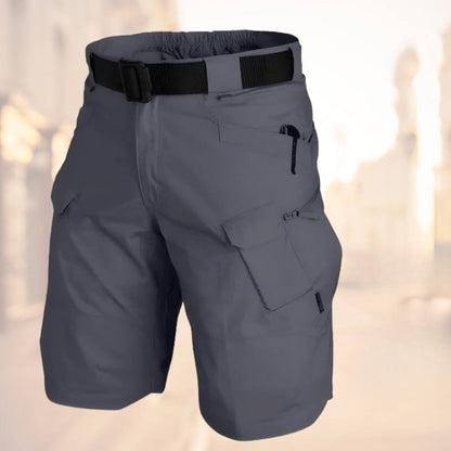 Herren Cargo Shorts Gürtel Reißverschluss Beutel