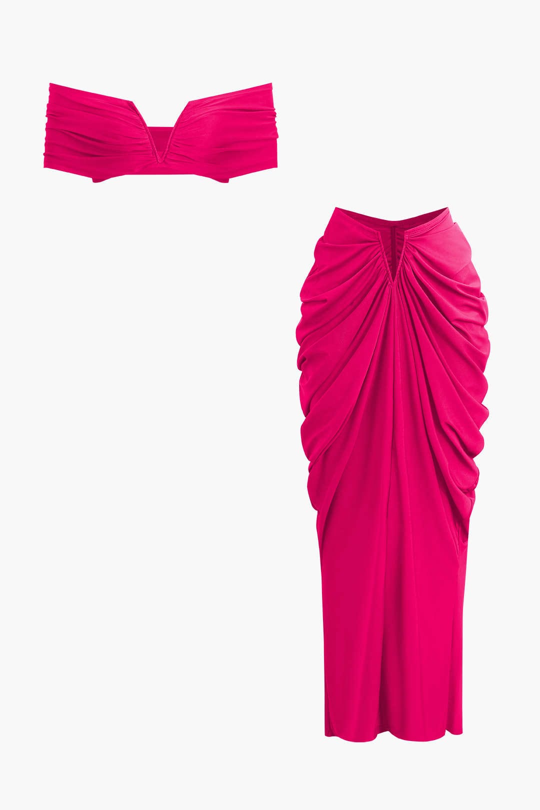 Elegantes Damen Off-Shoulder-Set mit Drapierung