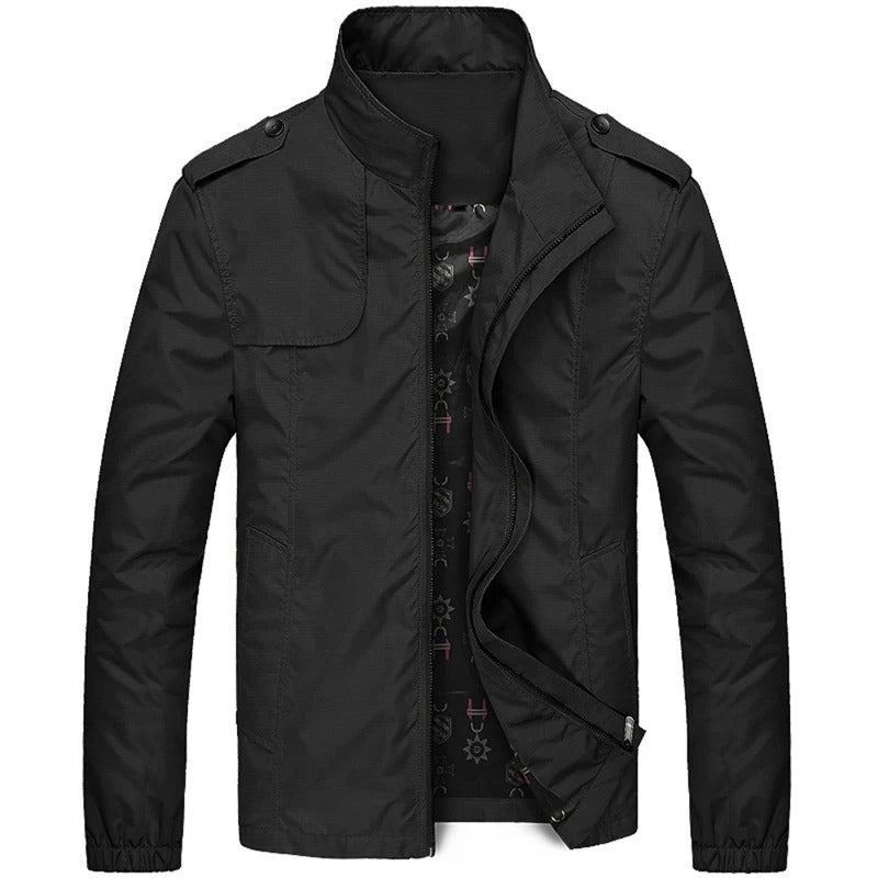 Norvielle Herren Cargo-Jacke Modisch Nylon Schwarz - Norvielle