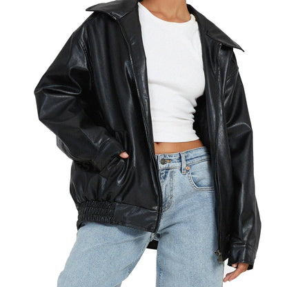 Damen Oversized Zip-Up Jacke Modern