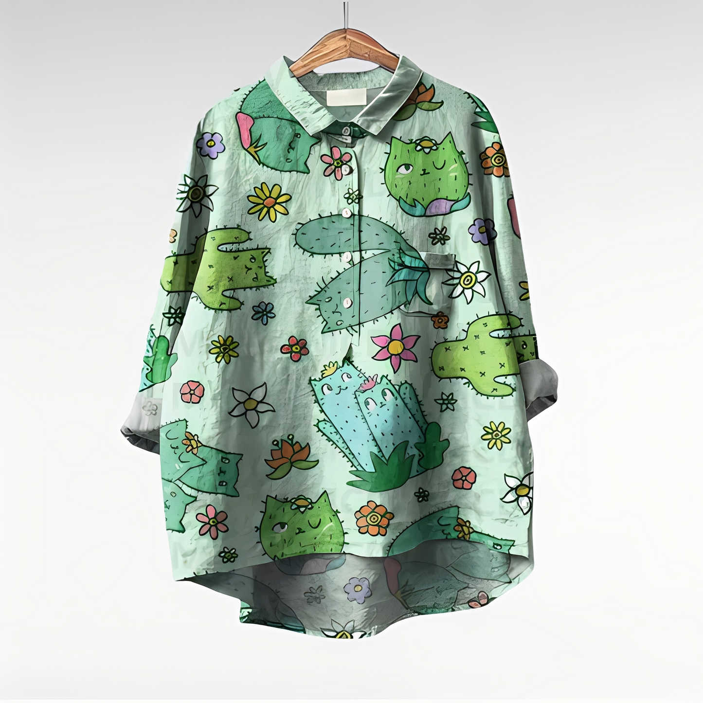 Mecah Damenbluse Blumenmuster Elegante Bluse