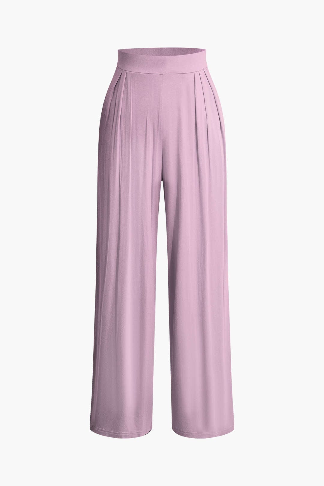 Damen Zweiteiler-Set mit Schleifen-Bandeau und Weitbein-Hose