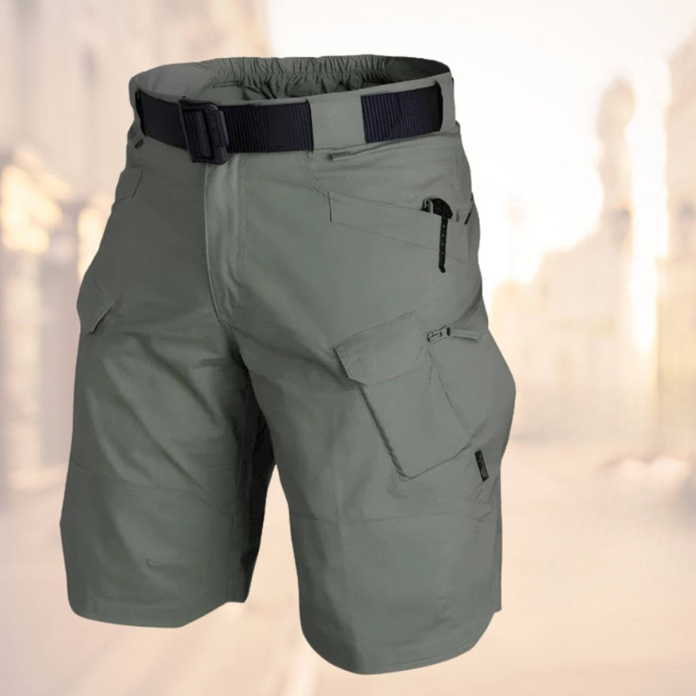 Herren Cargo Shorts Gürtel Reißverschluss Beutel