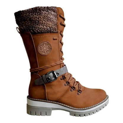 Damen Schnürstiefel Mittlere Schafthöhe Wintertauglich