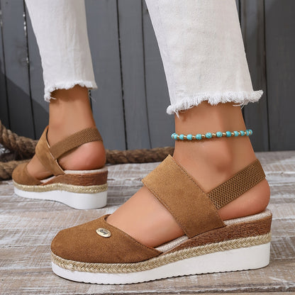 Damen Sandalen Auf Plattform Rutschfest Elastisch