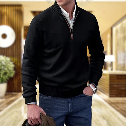 Herren Pullover Reißverschluss Elegant