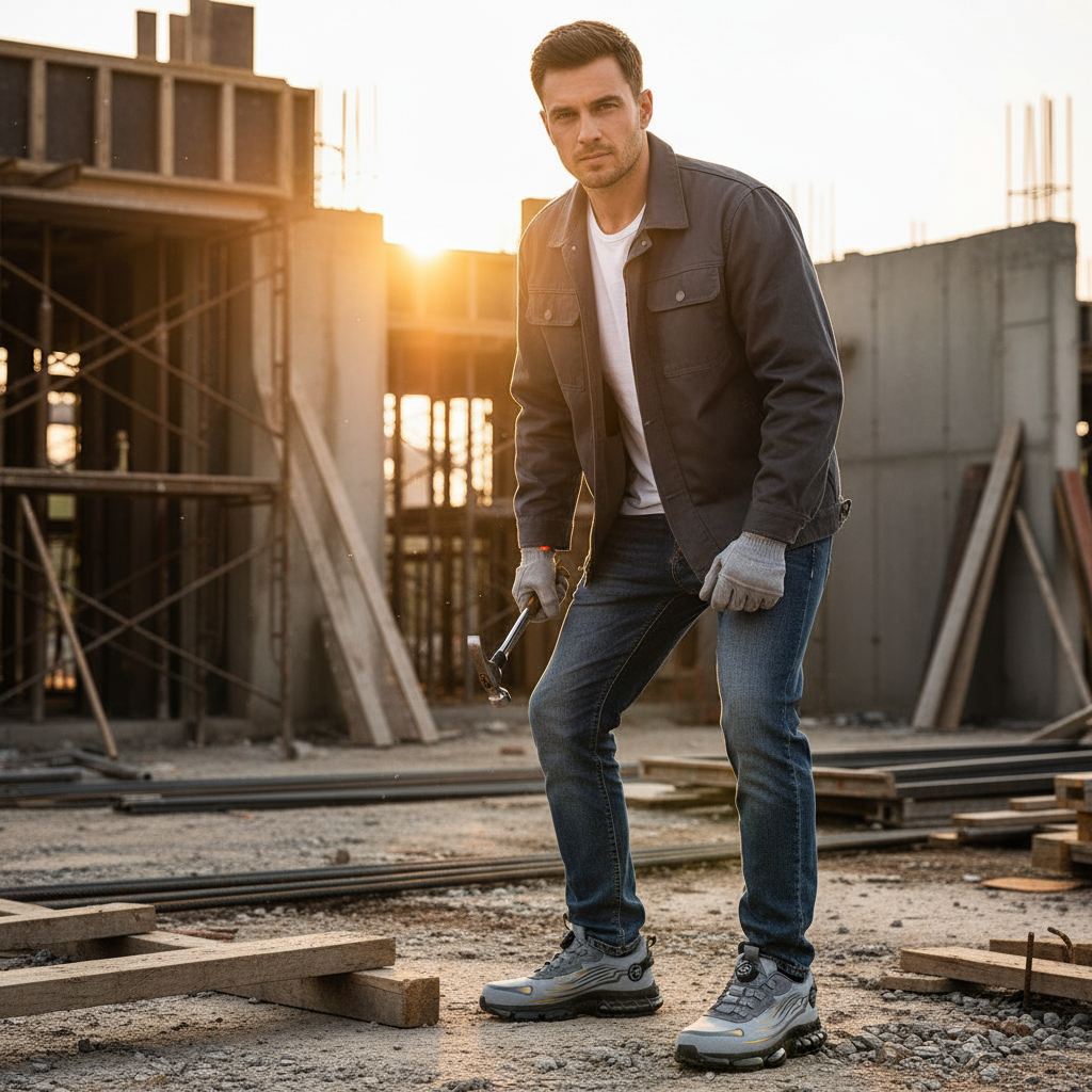 Herren Sicherheitsschuhe Zehenschutz Robust