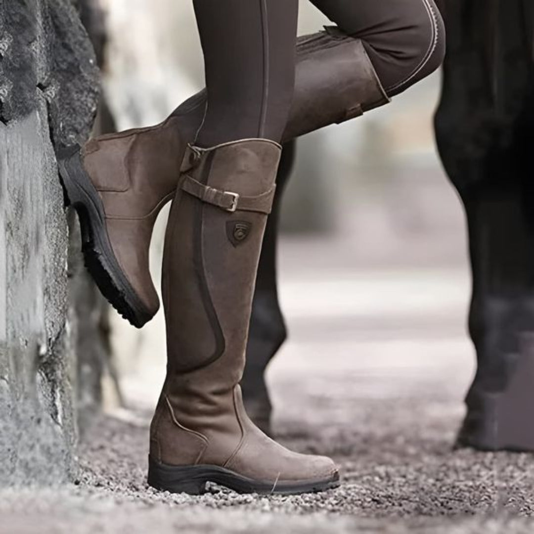 Damen Stiefel Moderne Silhouette Klare Linien Schwarz - Norvielle