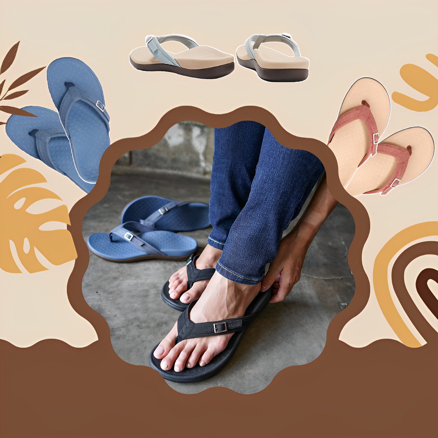 Orthopädische Damen-Sommersandalen