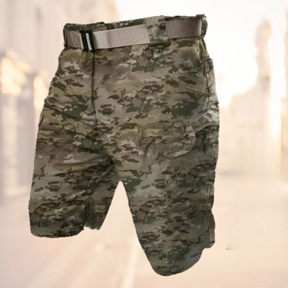 Herren Cargo Shorts Gürtel Reißverschluss Beutel