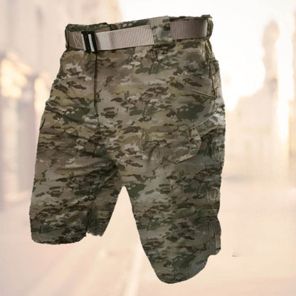 Herren Cargo Shorts Gürtel Reißverschluss Beutel