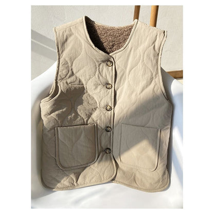 Damen Steppjacke Wendbar Fleecefutter