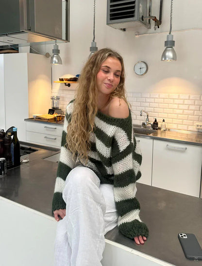 Norvielle Damen Gestreifter Pullover
