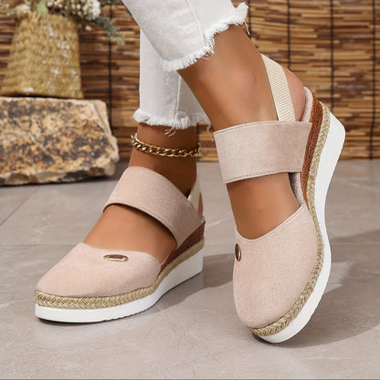 Damen Sandalen Auf Plattform Rutschfest Elastisch