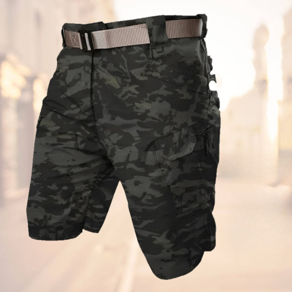 Herren Cargo Shorts Gürtel Reißverschluss Beutel