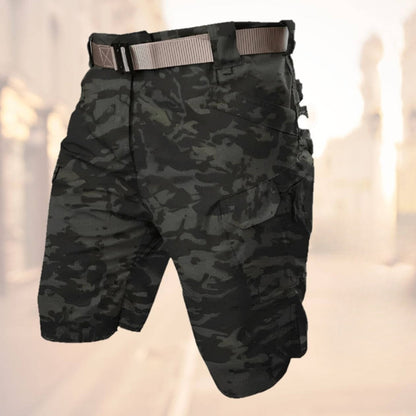 Herren Cargo Shorts Gürtel Reißverschluss Beutel