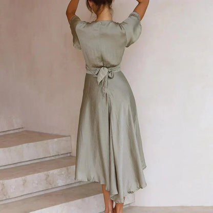 Damenkleid V-Ausschnitt Sommerkleid Kurz