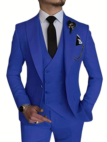 Herren Business-Anzug Blazer, Weste und Hose