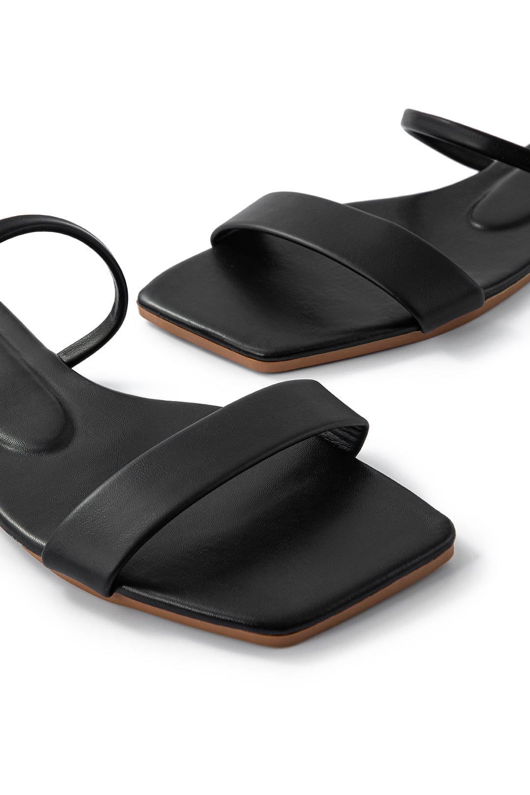 e Damen Sandalen Minimalistisches Design Leder
