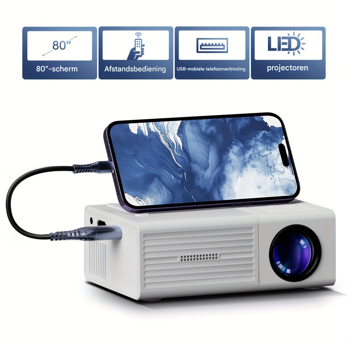 LumoBeam Tragbarer Mini-Projektor 3000 Lumen Hdmi USB