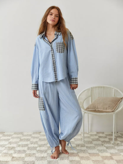 Damen Pyjama-Set Bequem Elegant Nachtbekleidung