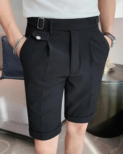 Parker Herren Plisseeshorts Verstellbare Seitenschnallen