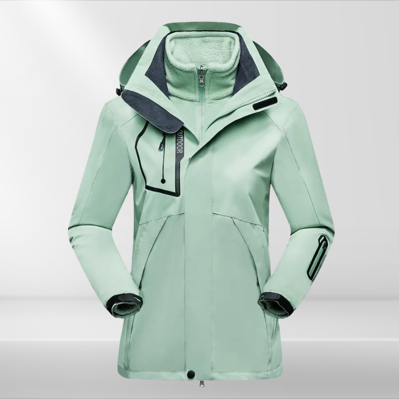 Damen 3-in-1 Outdoorjacke Wetterschutz