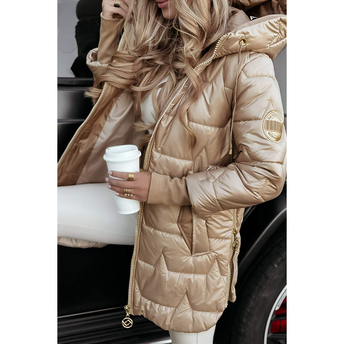 Norvielle Damen Pufferjacke Mit Kapuze