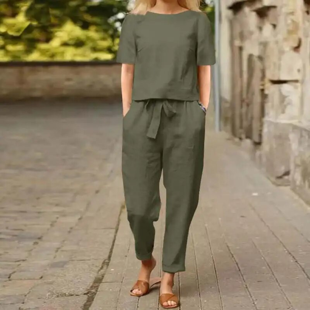 Norvielle Damen Frühlingsset Leicht Beige