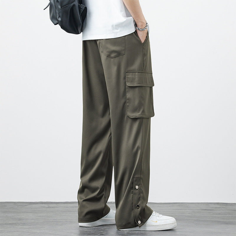 Herren Cargo-Jogginghose Gerade Geschnitten Bequem
