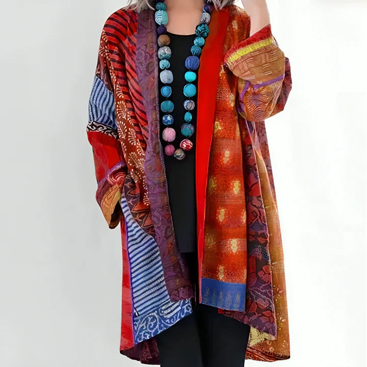 Damen Boho-Kimono mit Blumenmuster
