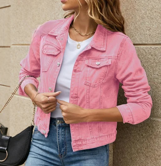 Norvielle Damen Denimjacke Lässig