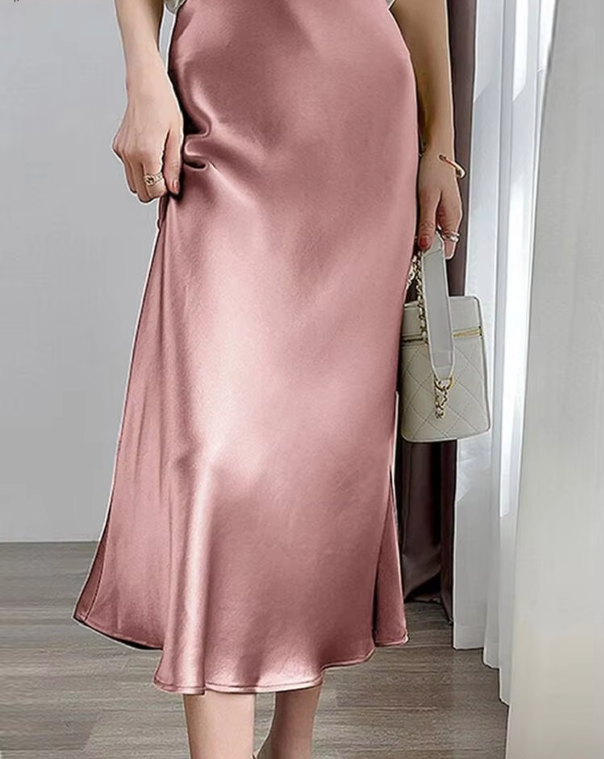 Eleganter Damen Seidenrock
