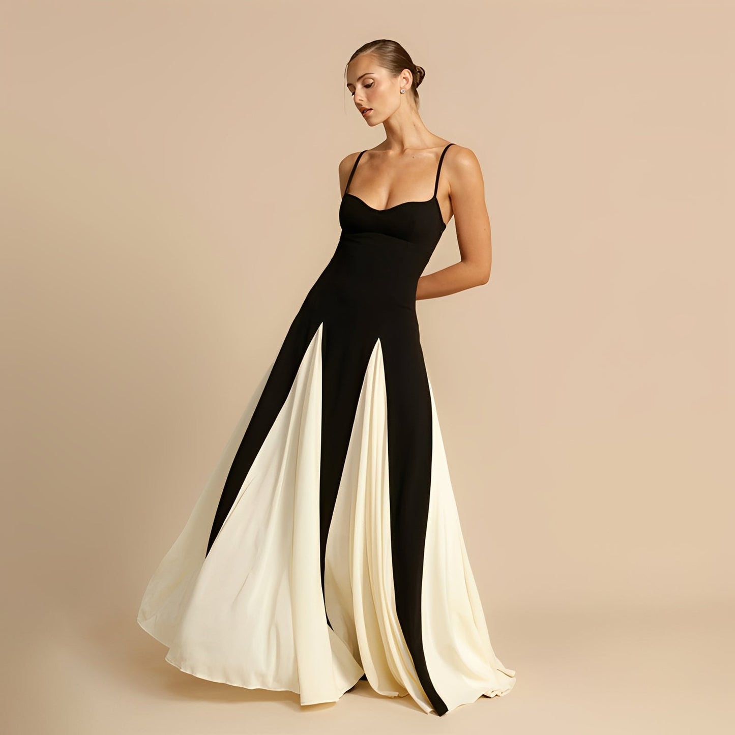 Eloise Damenkleid Schrägstreifen Elegantes