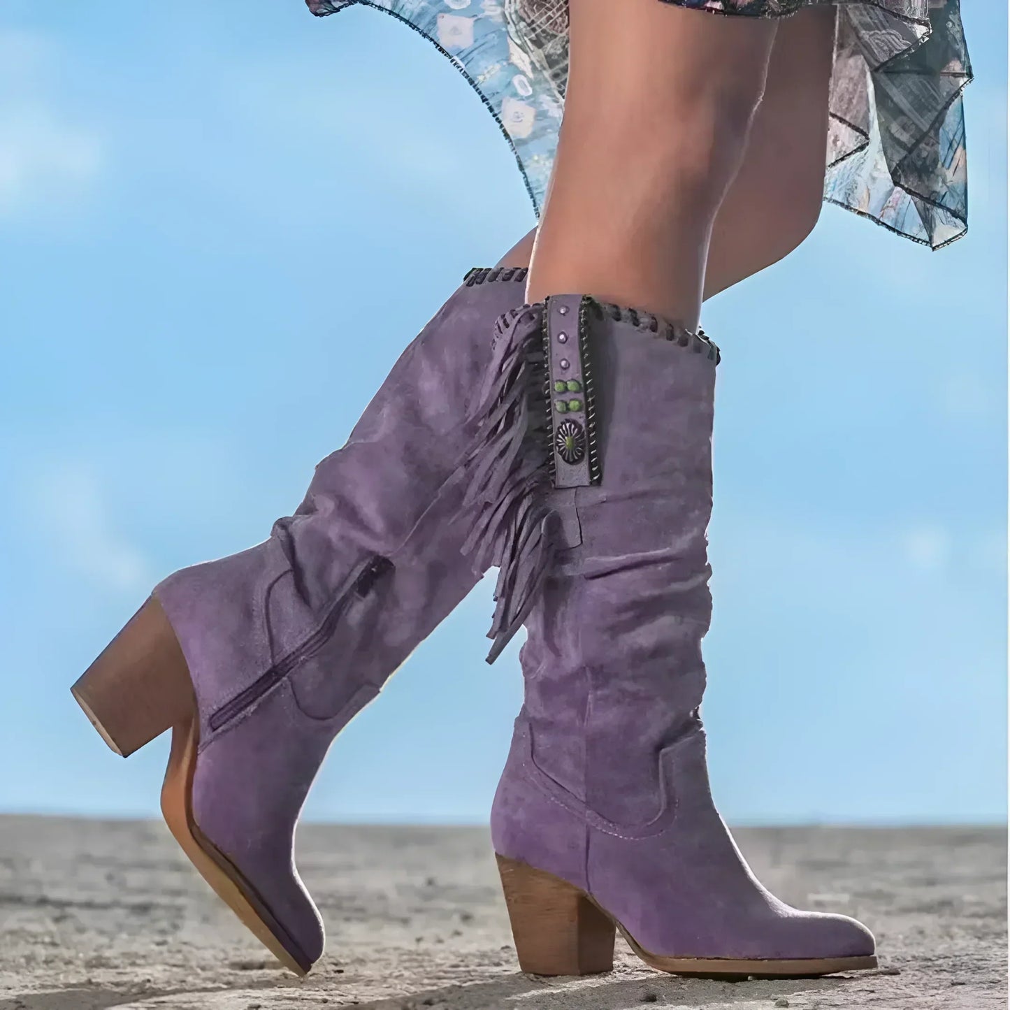 Herren Cowboy-Stiefel Echtes Leder
