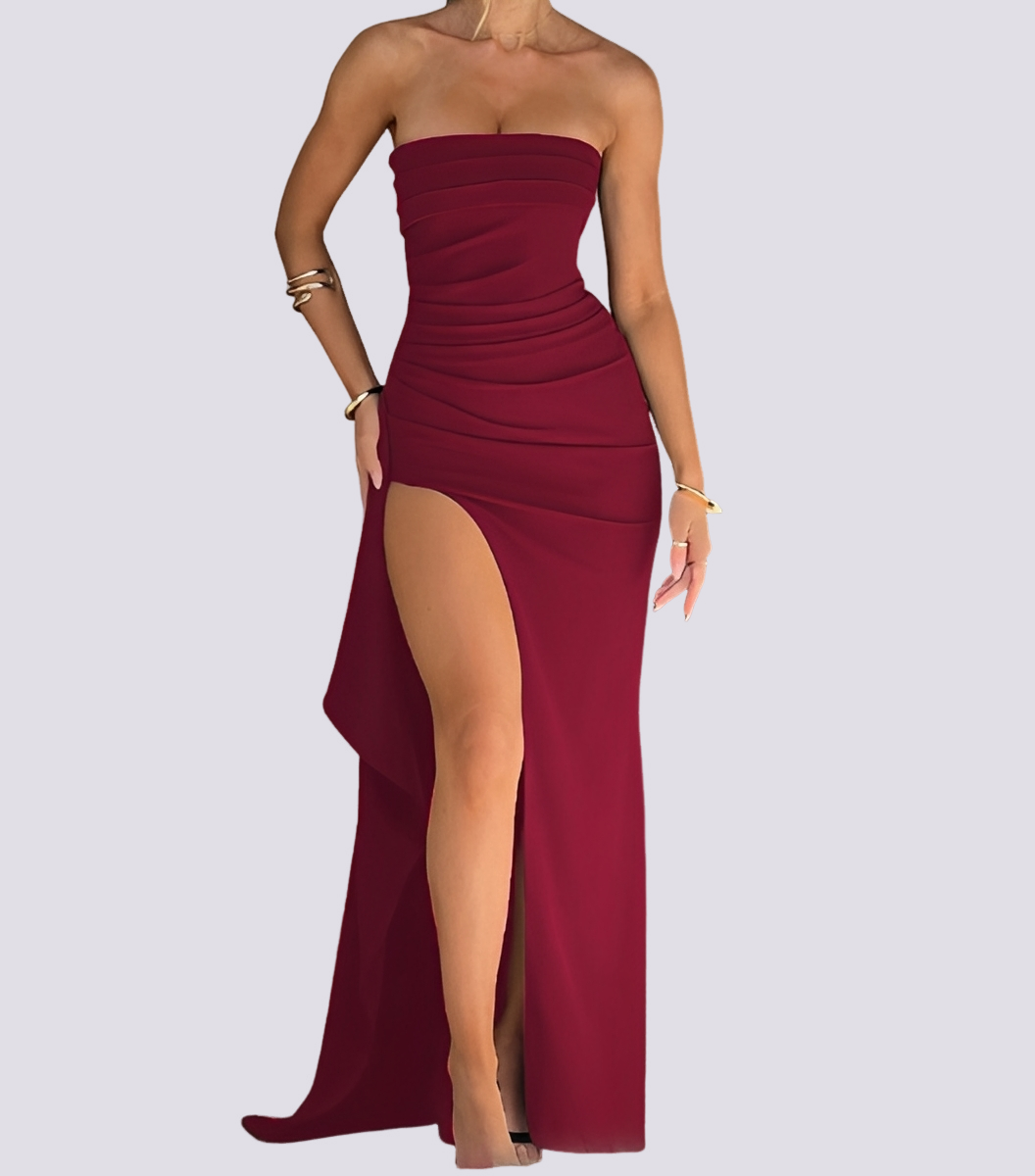Damen Maxikleid Gedrehtes Design Lang